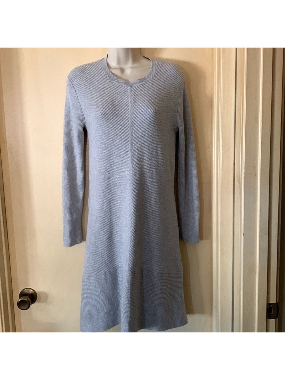 Witchery grey ribbed knit dress size S